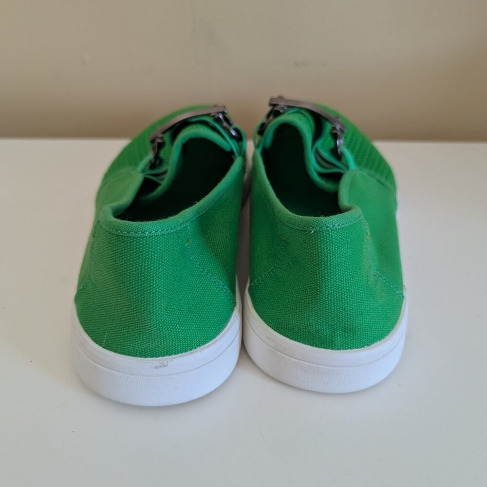 Men's Bright Green Aldo Mesh Canvas Slip-Ons - Men's 9 - Picture 3 of 5